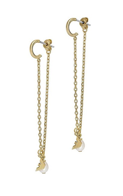 Emporio Armani Orecchini pendenti lunghi con vera perla EGS3199710 donna