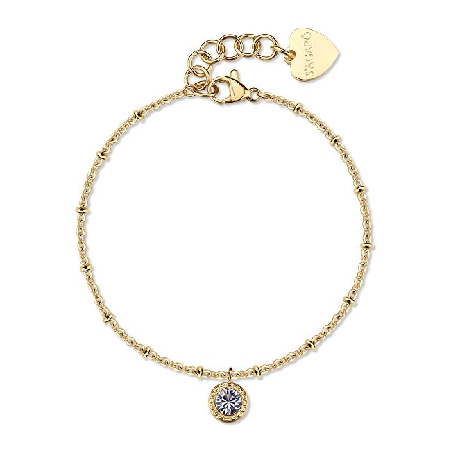 S'Agapõ Delicato bracciale placcato oro con cristallo Aurora SAR63 donna
