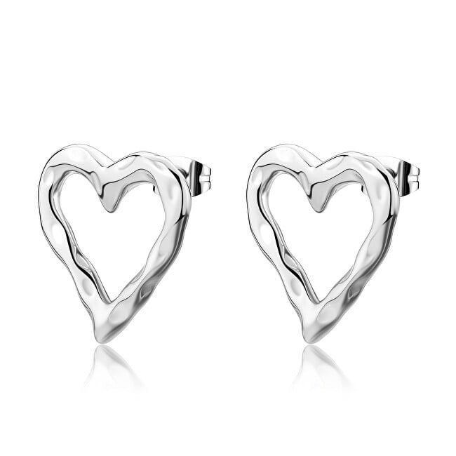 S'Agapõ Orecchini di lusso in acciaio a forma di cuore Emotion SMO23 donna