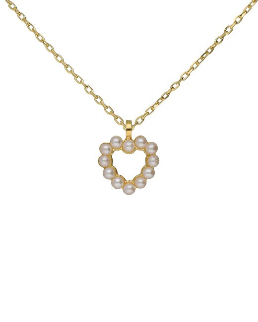 Victoria Cruz Collana placcata oro con cuore e perle Sera A5575-00DG donna