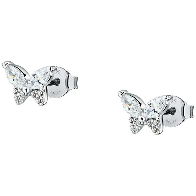 La Petite Story Orecchini in argento a forma di farfalla con zirconi LPS01AWV91 donna