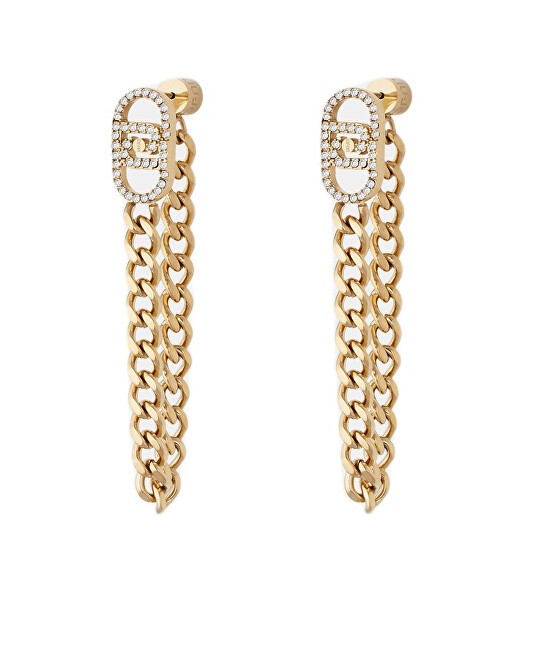 Liu Jo Orecchini lunghi placcati in oro con catenelle pendenti LJ3058 donna