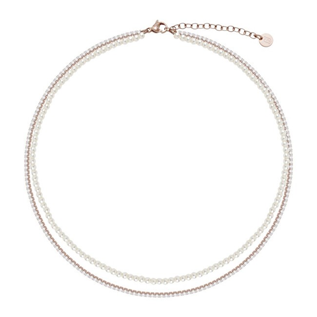 Liu Jo Collana doppia placcata oro con perle per donna LJ3028 donna