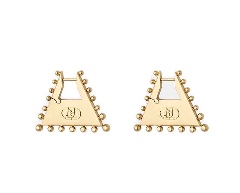Liu Jo Eleganti orecchini triangolari in acciaio placcato oro LJ3069 donna