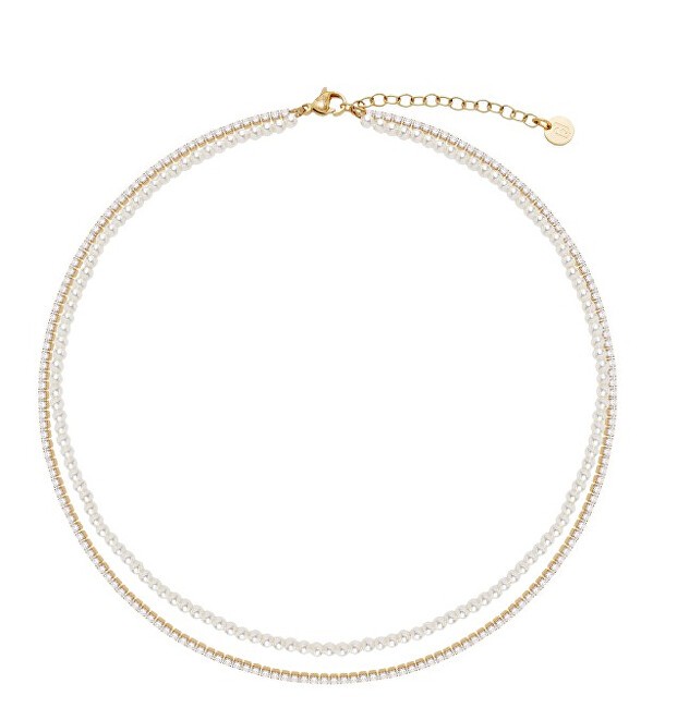 Liu Jo Collana doppia con perle placcata oro per donna LJ3026 donna