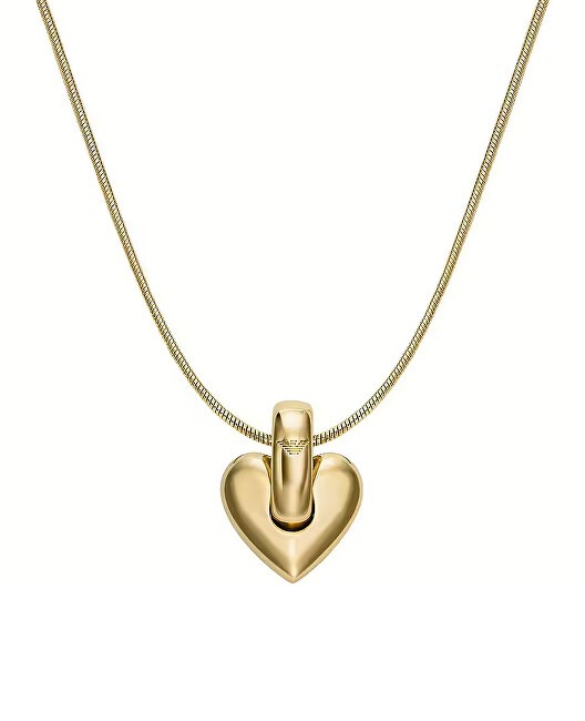 Emporio Armani Collana placcata in oro con ciondolo a cuore EGS3265710 donna