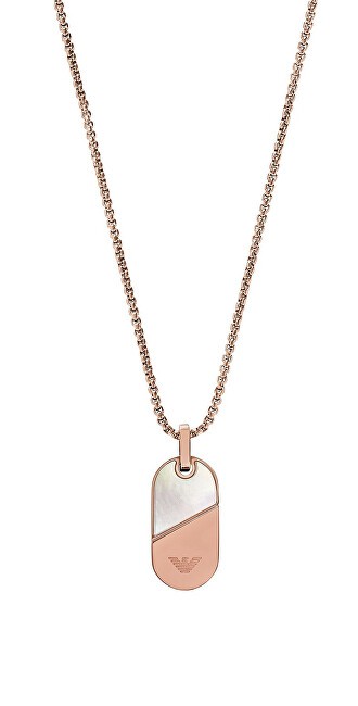 Emporio Armani Collana placcata in oro con logo dell'aquila in madreperla EGS3139221 donna