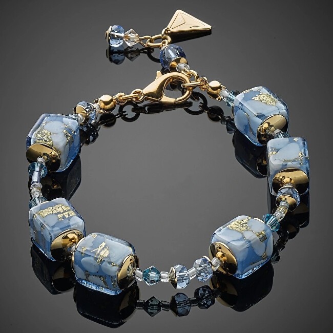 Lampglas Bracciale Heavenly Glow 2 con perle in vetro di vetro 24 carati BCU60 donna