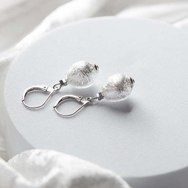 Lampglas Orecchini Moon Nude in argento sterling ENM4/AG/RHO donna
