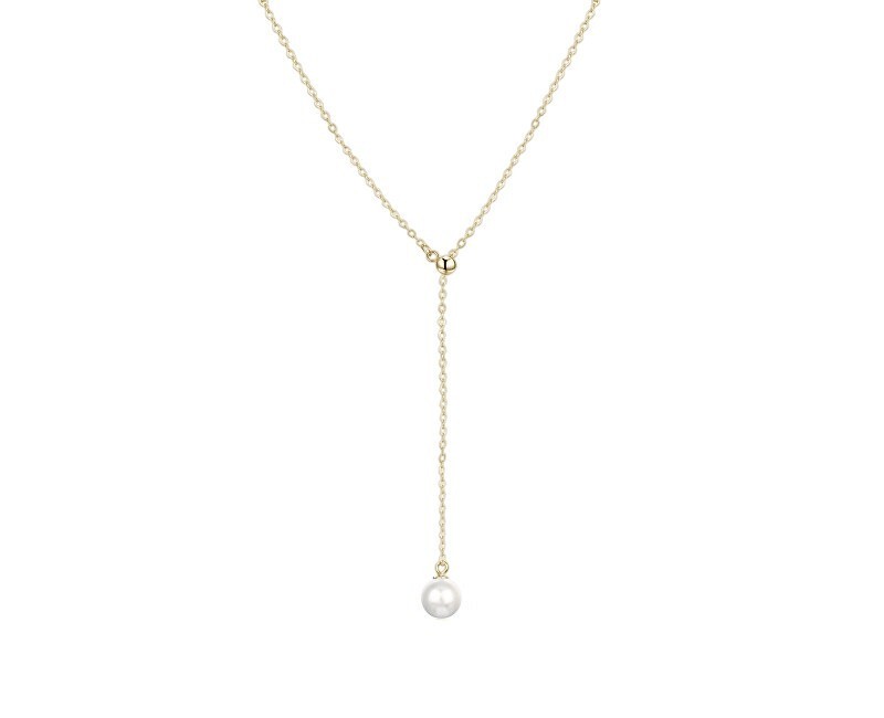 Agato Collana flessibile placcata in oro con perla AGT-N003W-PG donna