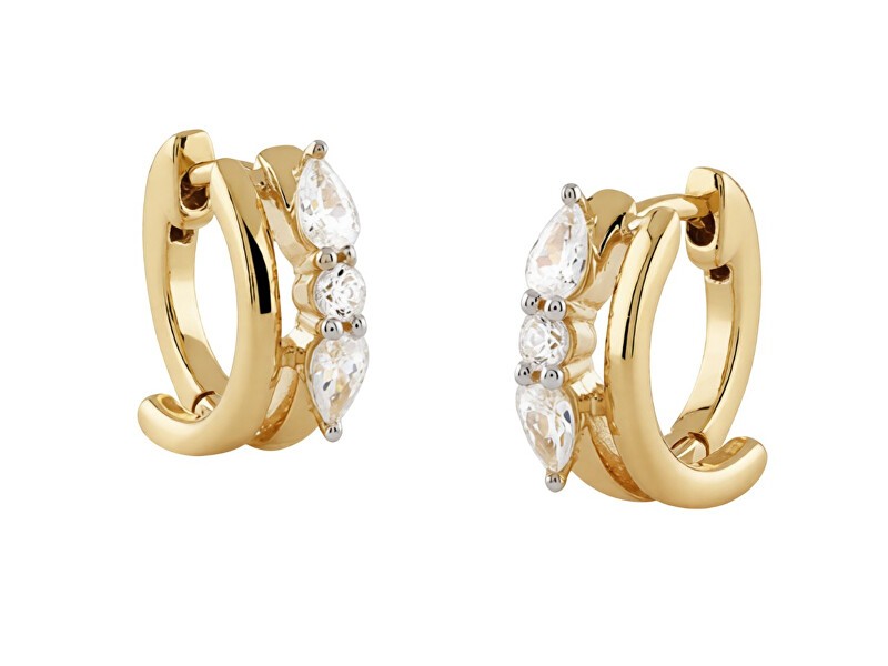 Guess Orecchini placcati in oro con zirconi Nuances JSBE04514JWYGT/U donna