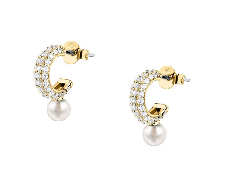 Morellato Orecchini placcati in oro con perle e zirconi Perla SXU53 donna