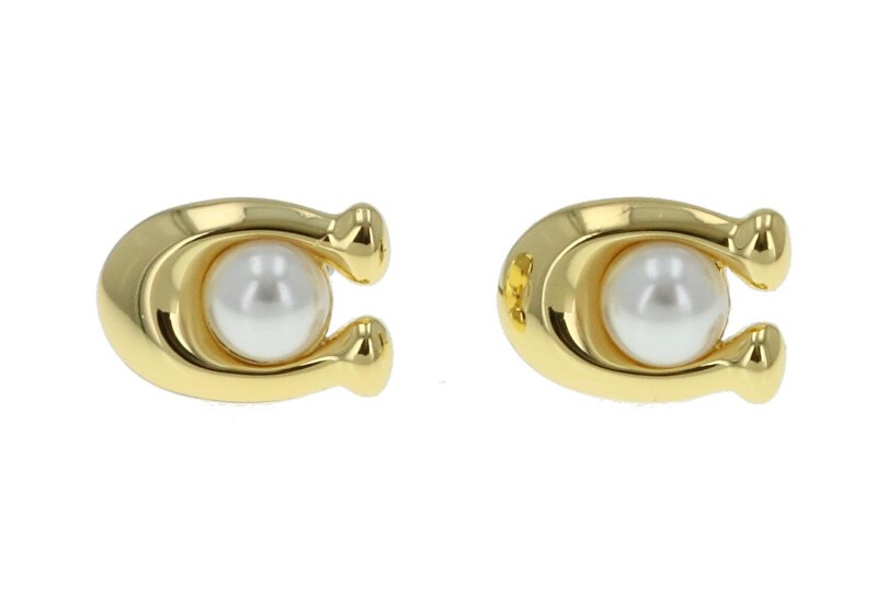 Coach Eleganti orecchini placcati in oro con perla 37341922GLD100 donna
