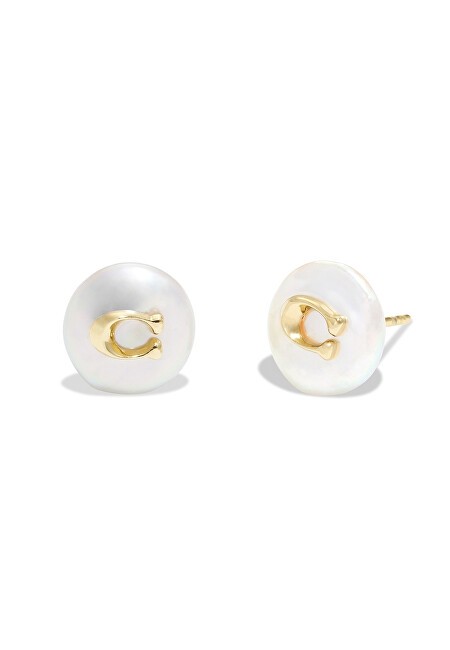 Coach Orecchini in ottone con perla sintetica 37351511GLD107 donna