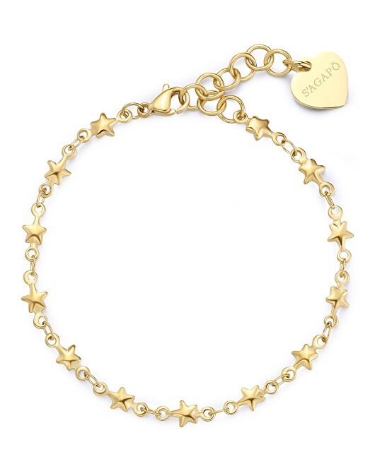 S'Agapõ Bracciale a stella massiccio SHK100 placcato oro donna