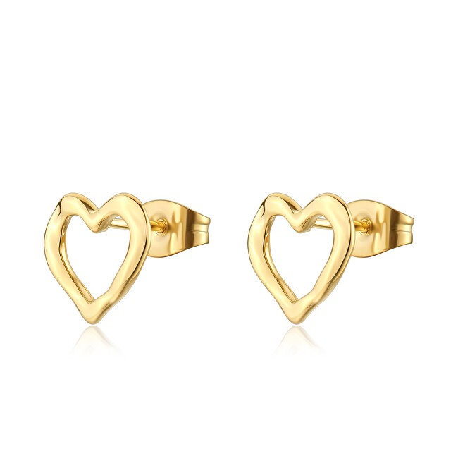 S'Agapõ Orecchini di lusso a forma di cuore placcati in oro Emotion SMO22 donna