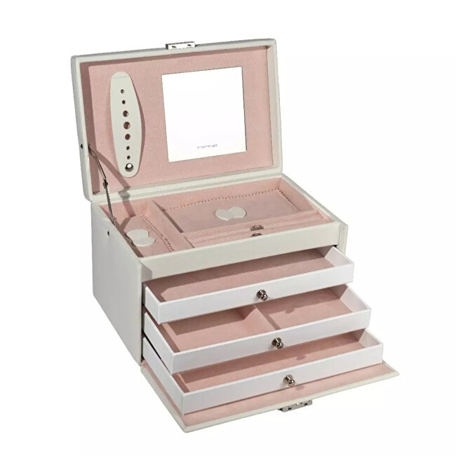 Friedrich Lederwaren Elegante cofanetto portagioie color crema Classico Rosé 23238-10 donna