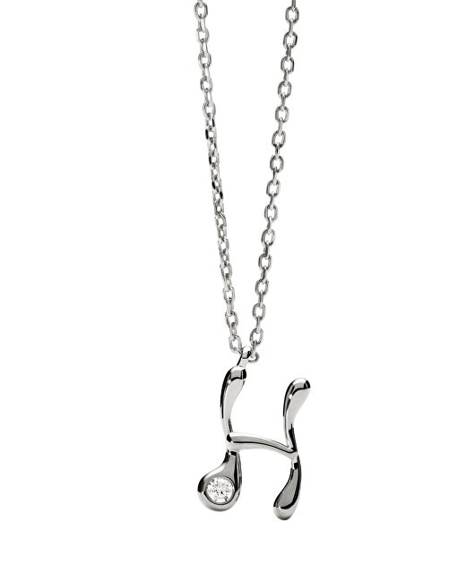 PDPAOLA Collana in argento con iniziale "H" CO02-B81-U catena, ciondolo donna