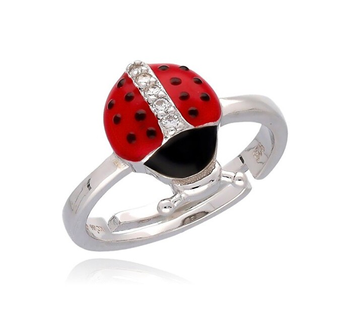 MOISS Anello giocoso in argento a forma di coccinella con zirconi R0004044 donna