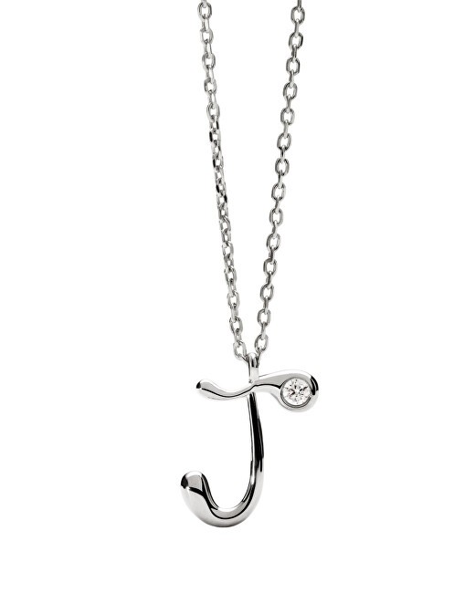 PDPAOLA Collana in argento con iniziale "J" CO02-B83-U catena, ciondolo donna