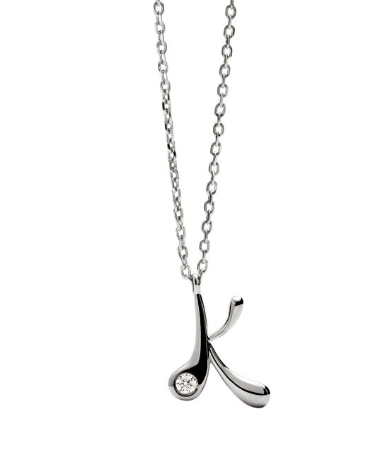 PDPAOLA Collana in argento con iniziale "K" CO02-B84-U catena, ciondolo donna