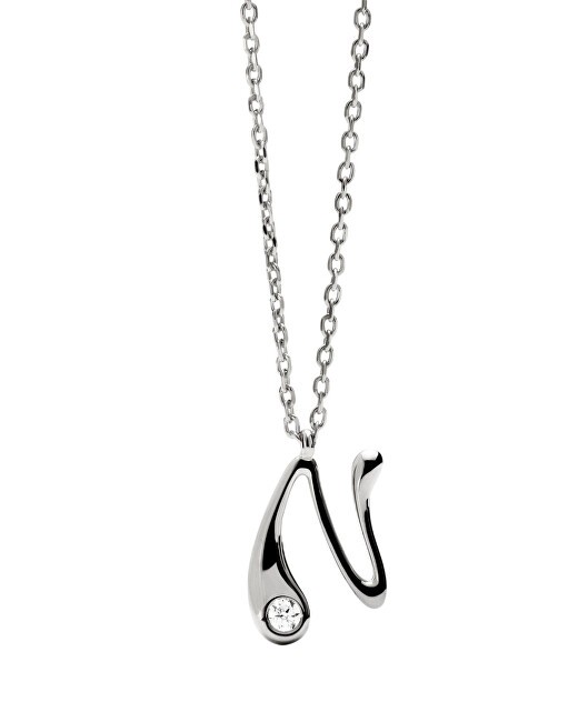 PDPAOLA Collana in argento con iniziale "N" CO02-B87-U catena, ciondolo donna