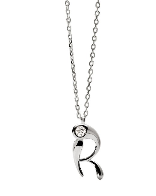 PDPAOLA Collana in argento con iniziale "R" CO02-B91-U catena, ciondolo donna
