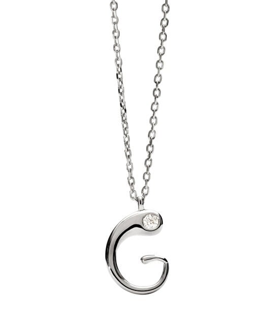 PDPAOLA Collana in argento con iniziale "G" CO02-B80-U catena, ciondolo donna