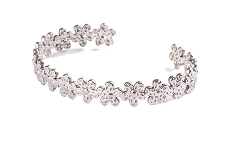 Emily Westwood Bracciale a fiore in acciaio massiccio EWB250165S donna