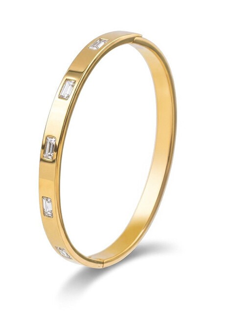 Marc Malone Elegante bracciale solido con cristalli trasparenti Doré MCB250400G donna