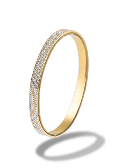 Marc Malone Bracciale Cecilia in acciaio massiccio placcato oro lucido MCB250398G donna