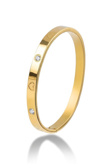 Marc Malone Elegante bracciale solido con cristalli MCB250404G donna