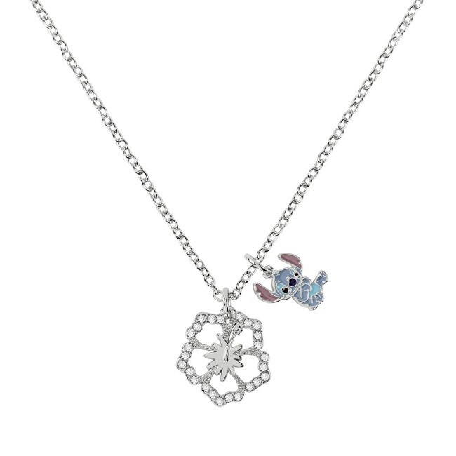 Disney Collana scintillante con ciondolo a forma di fiore Lilo & Stitch NF00712RL-16.PH donna