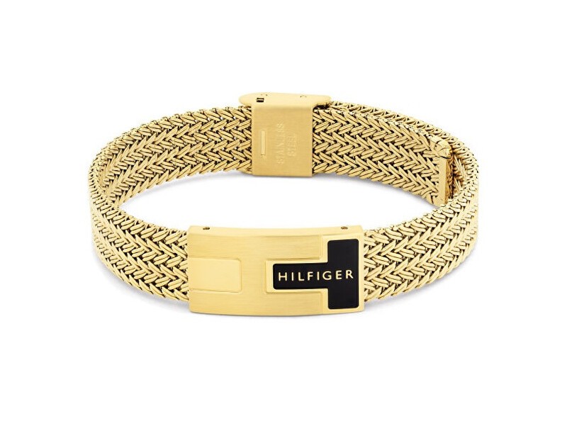 Tommy Hilfiger Bracciale da uomo placcato oro, maglia nautica 2790706 uomo