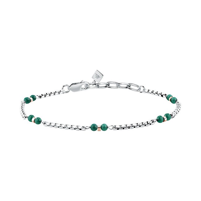 Morellato Bracciale da uomo bicolore con perline di quarzo Terra S1756 uomo