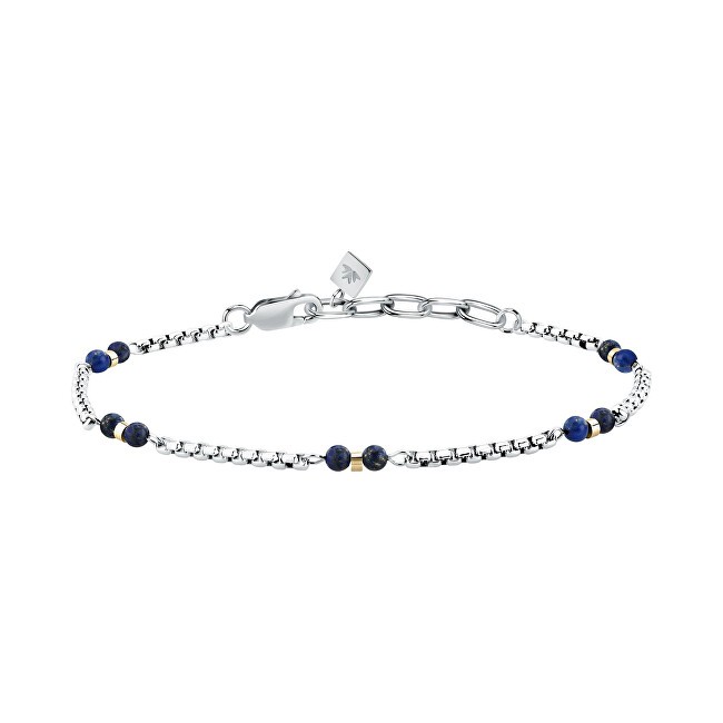 Morellato Bracciale da uomo bicolore con perle di lapislazzuli Terra S1755 uomo
