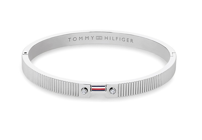 Tommy Hilfiger Bracciale alla moda a tinta unita con cristalli e strisce 2781047 donna