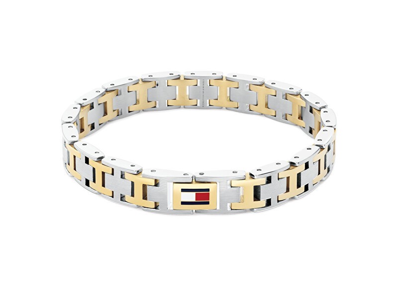 Tommy Hilfiger Bracciale da uomo in acciaio bicolore H-Link 2790683 uomo