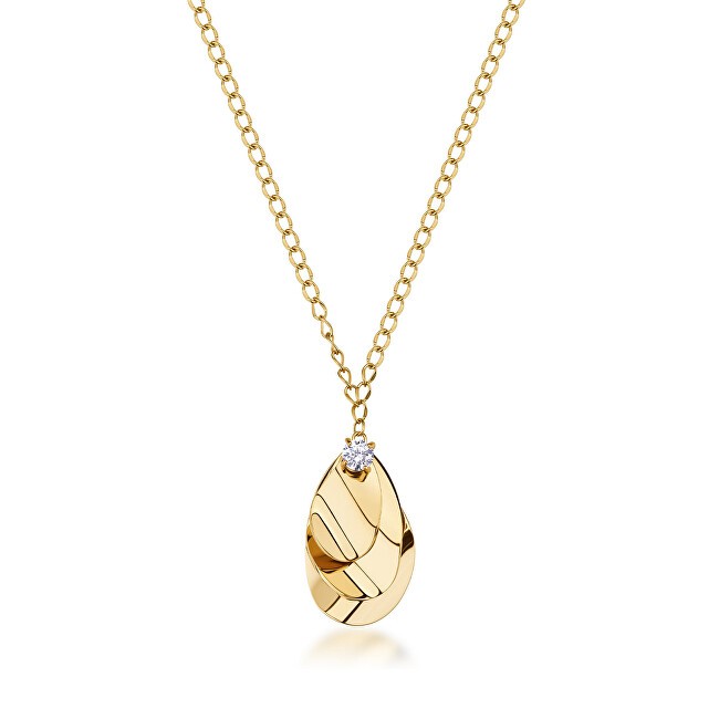 Brosway Elegante collana placcata oro con cristallo Bloom BOM02 donna