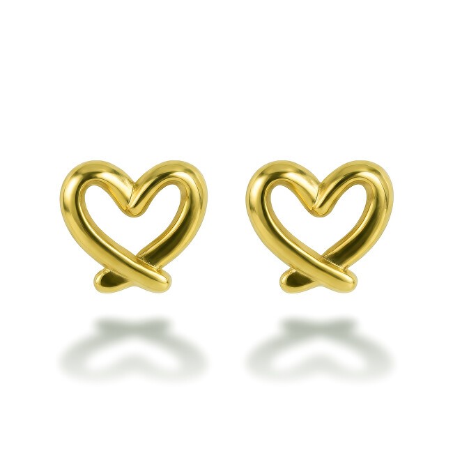 Emily Westwood Orecchini a forma di cuore placcati in oro Veloura EWE260780G donna