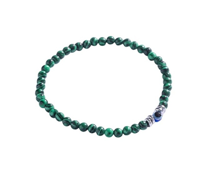 Marc Malone Bracciale da uomo con perline e malachite MCGB5092 uomo