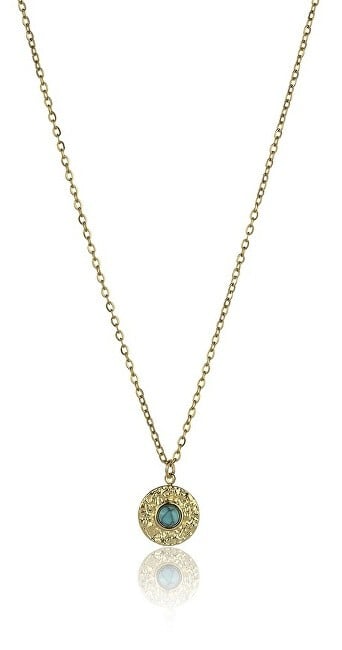 Emily Westwood Collana intramontabile placcata in oro con turchese EWN23029G donna