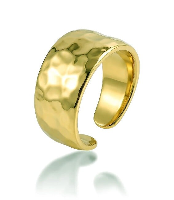 Marc Malone Anello aperto distintivo in acciaio placcato oro Olina MCR260792G donna