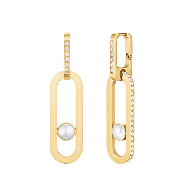Rosefield Orecchini pendenti placcati in oro con perla JEPPG-J1289 donna
