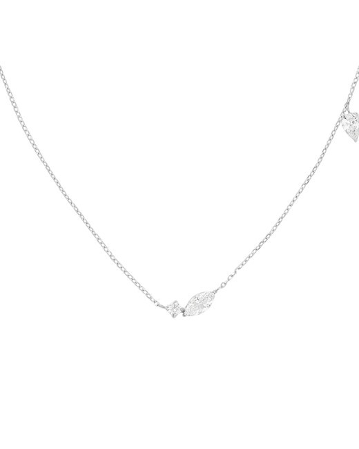 Rosefield Elegante collana in acciaio con cristalli JNMSS-J1327 donna