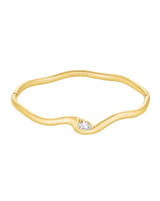 Rosefield Bracciale solido scintillante con cristalli Wave JBMWG-J1303 donna