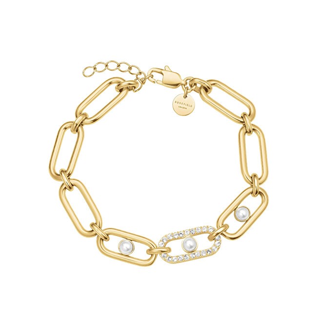 Rosefield Bracciale scintillante placcato oro con perle JBPLG-J1296 donna