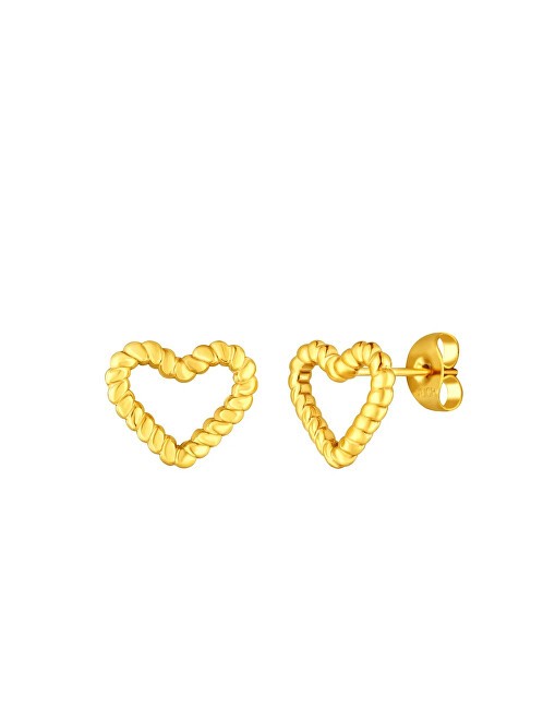 Vuch Orecchini placcati in oro con motivo a cuore Arisca Gold donna