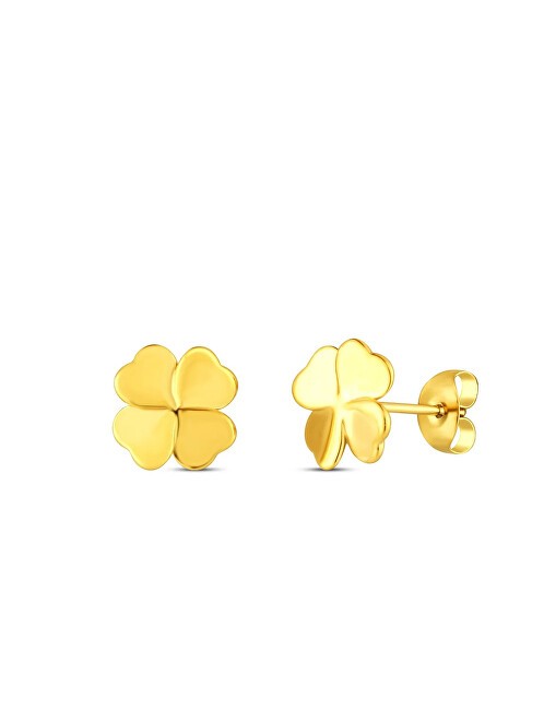 Vuch Delicati orecchini placcati in oro Fouria Gold Quadrifoglio donna