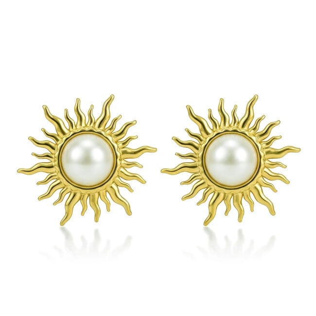 Victoria Walls Orecchini placcati oro Sole con perla Elmora Gold VWE260670G donna